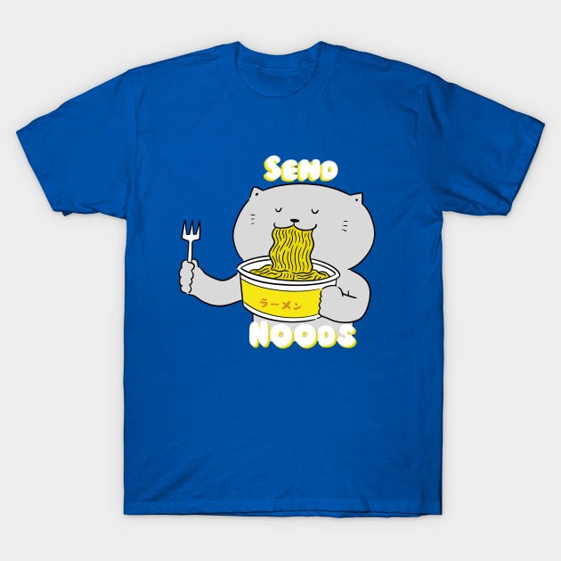 Send Noods Cute Cat T-Shirt by ODIN DESIGNS